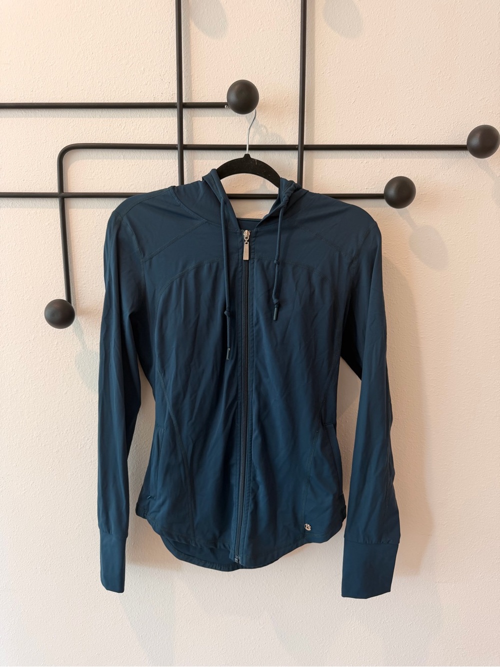 Buffbunny Collection Teal Blue Hooded Full Zip Athletic Jacket Small